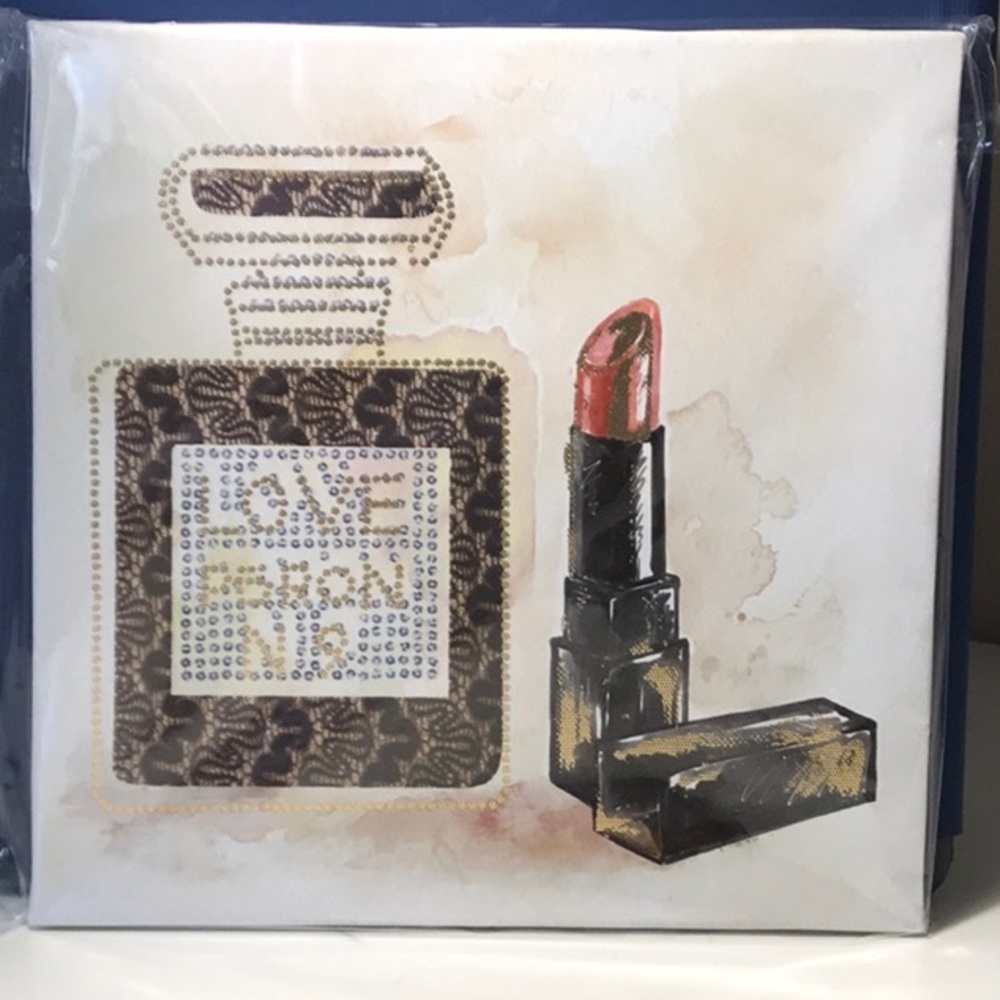 Love perfume lipstick canvas